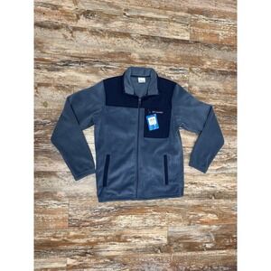 Mens Columbia Blue Fleece Full Zip Jacket Size Small New With Tags